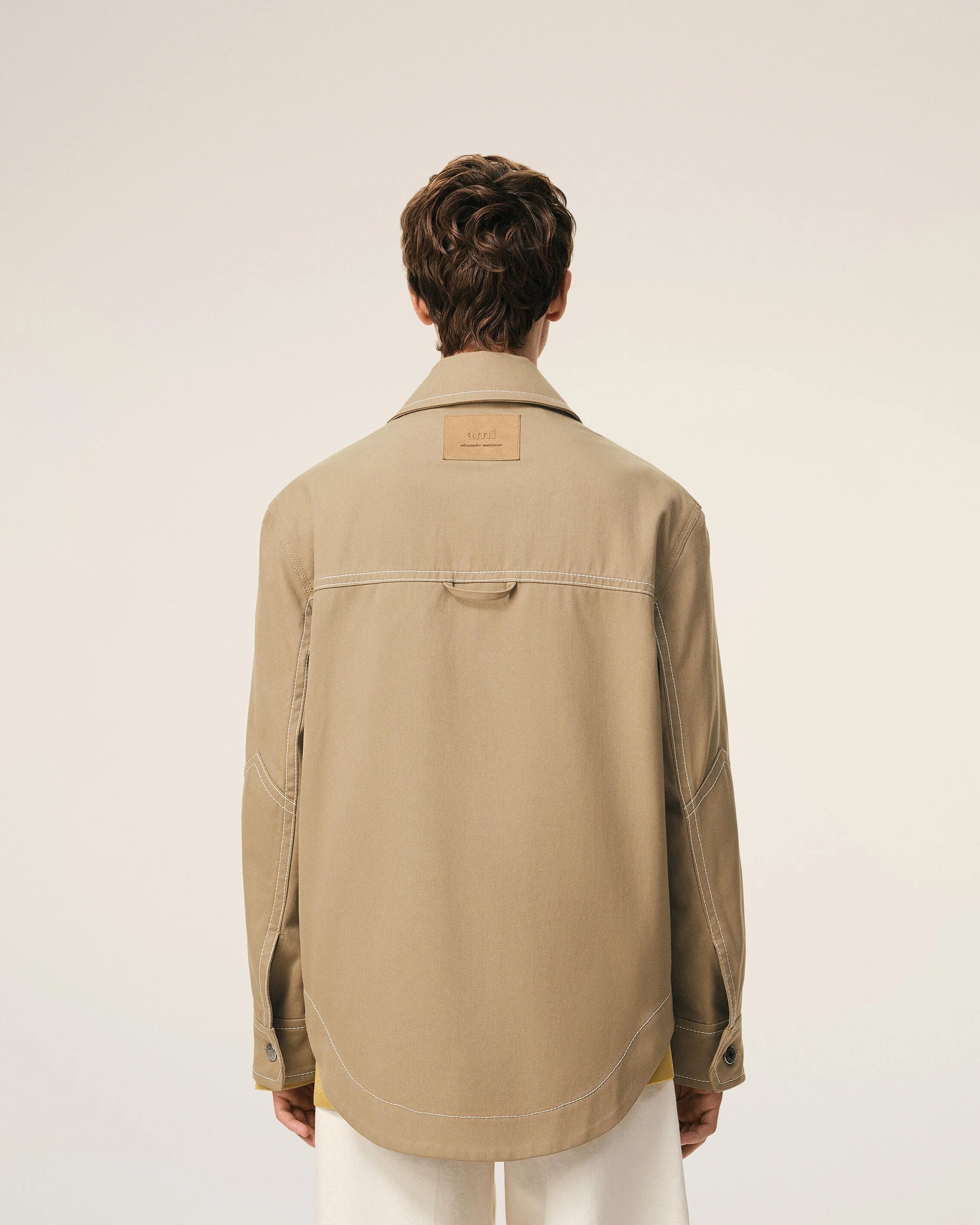 AMI - Veste Beige Worker boutonée