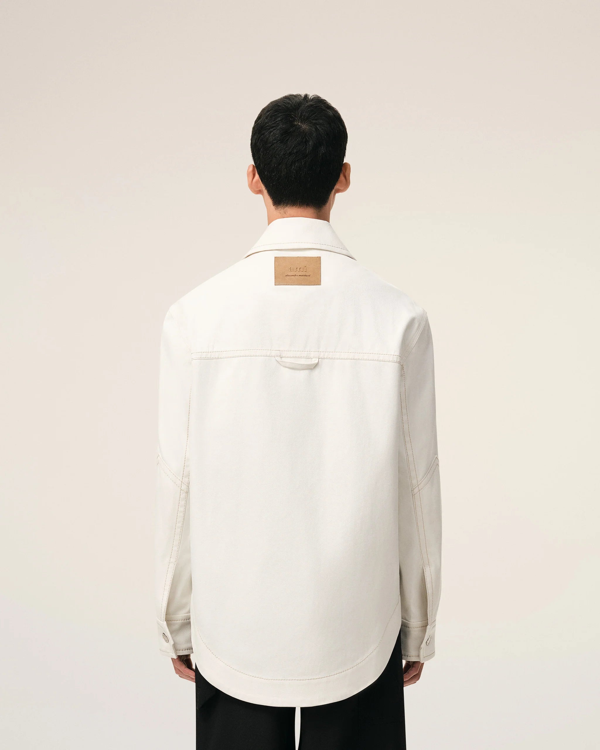AMI - Veste Blanche Worker boutonée