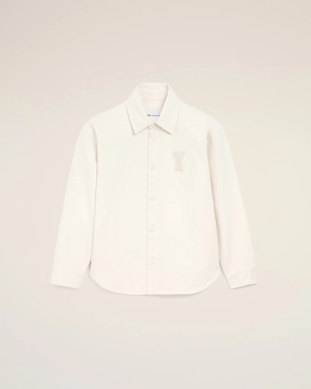 AMI - Surchemise Ami de Coeur en crochet Blanc Crème