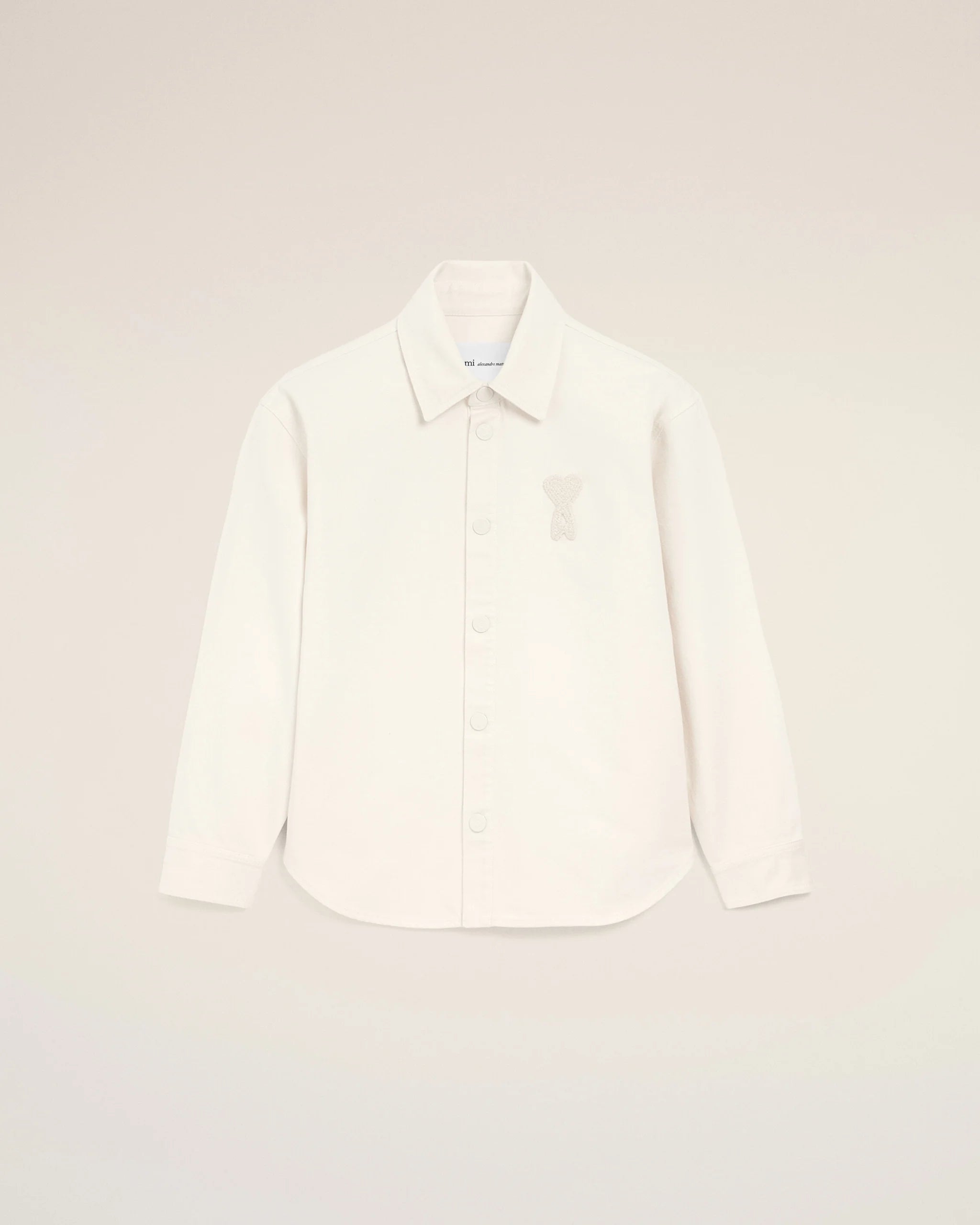 AMI - Surchemise Ami de Coeur en crochet Blanc Crème