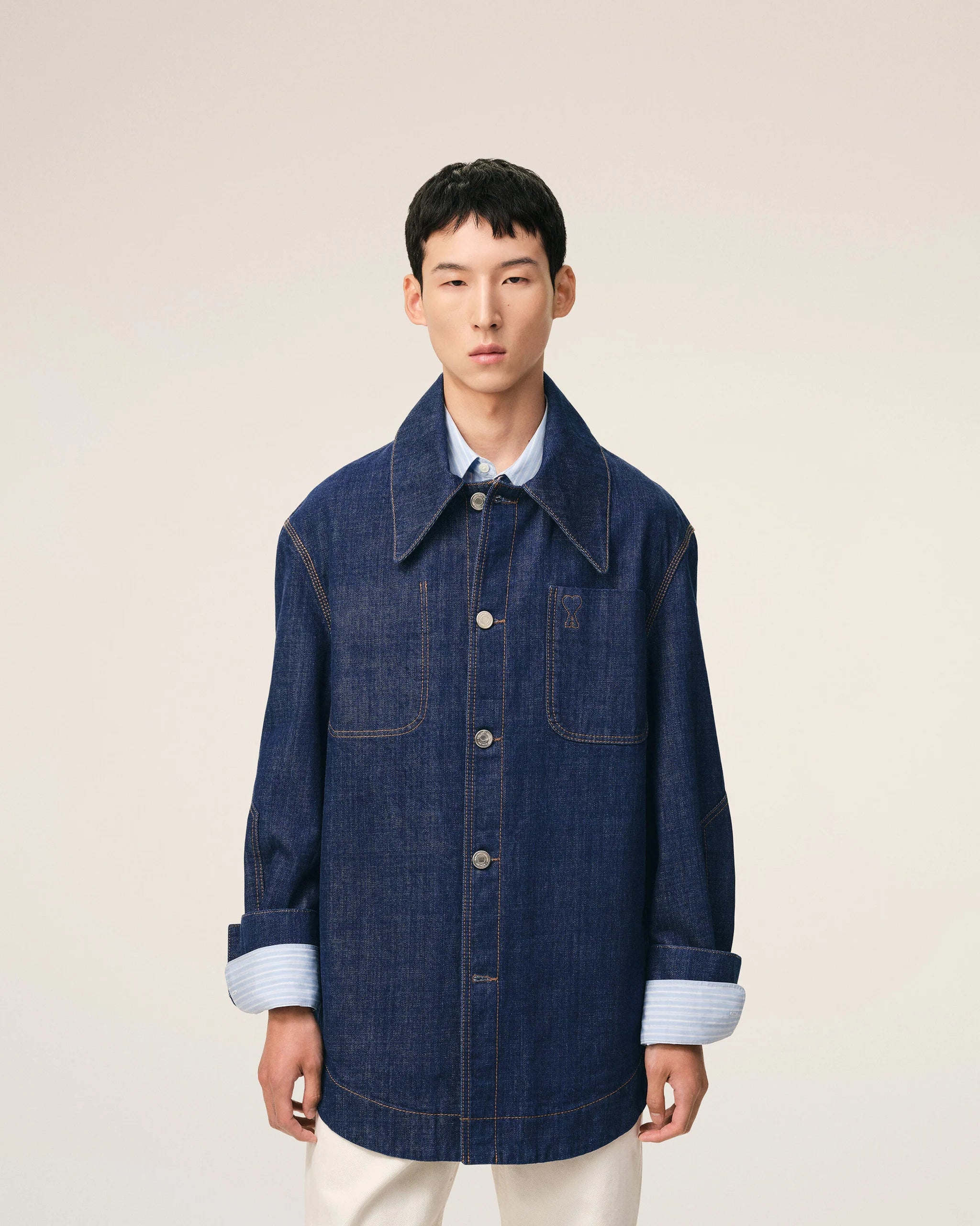 AMI - Surchemise Ami de Coeur Bleu Worker