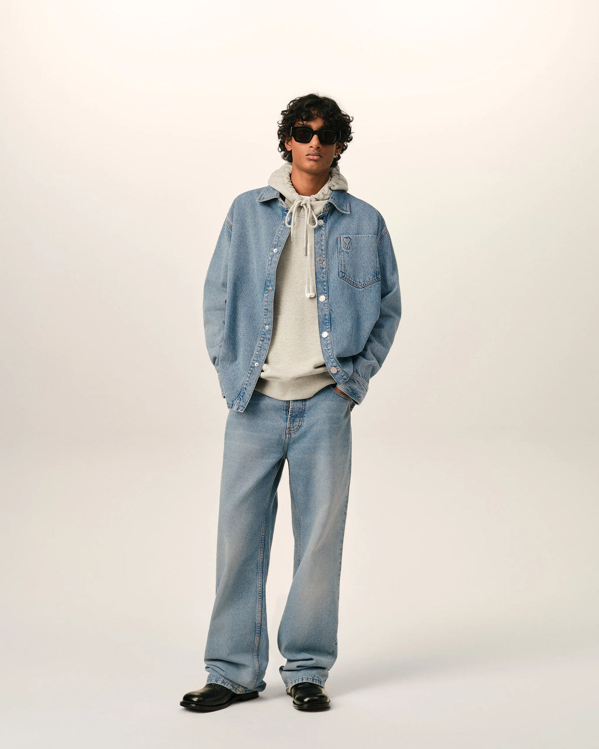 AMI - Surchemise Denim Ami de coeur Bleu Used