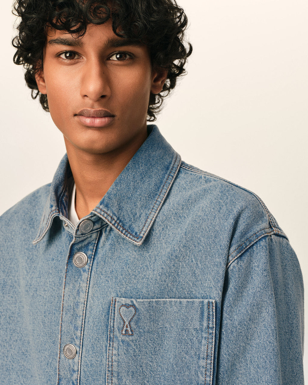 AMI - Surchemise Denim Ami de coeur Bleu Used