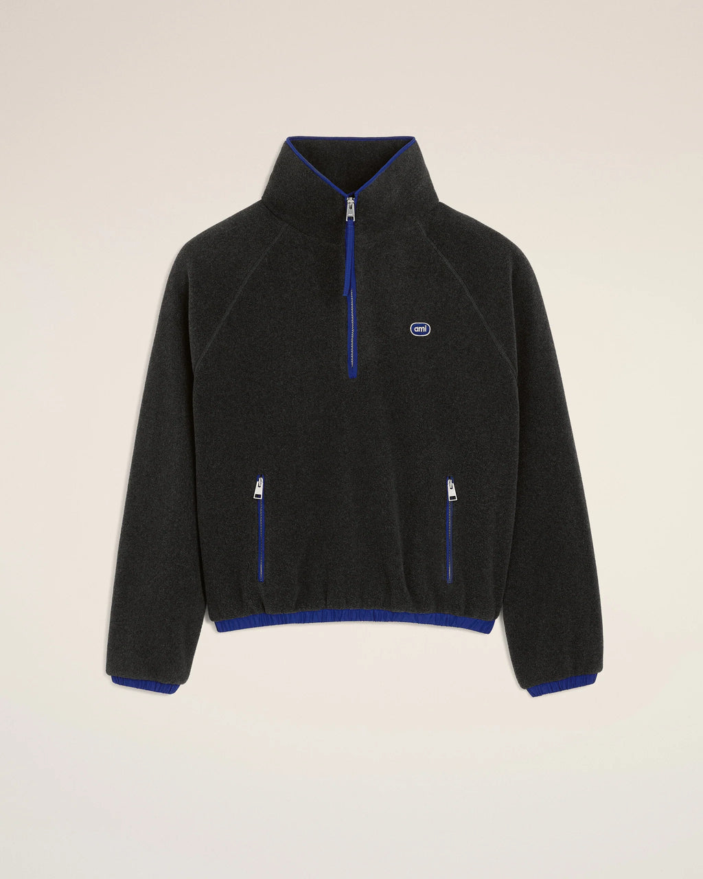 AMI - Vareuse en polaire Patch Ami Gris Carbonne