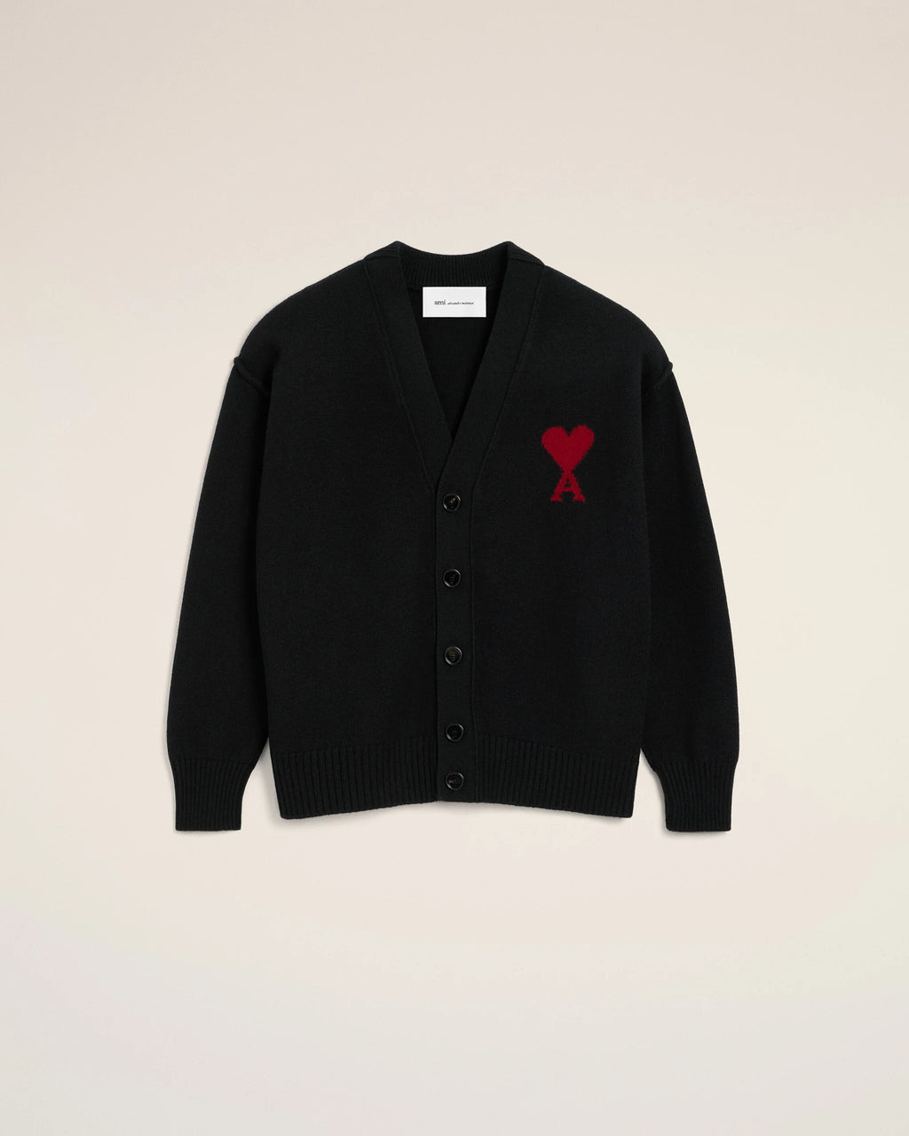 AMI - Cardigan V Neck Ami de coeur Noir