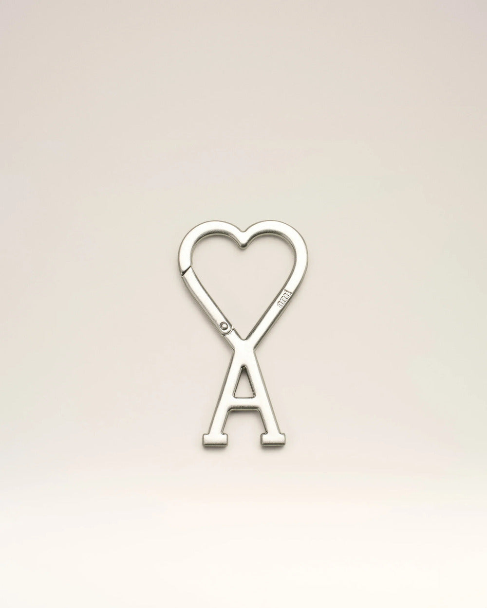 AMI - Porte Clés Mousqueton Ami de Coeur en metal Argent Vibre