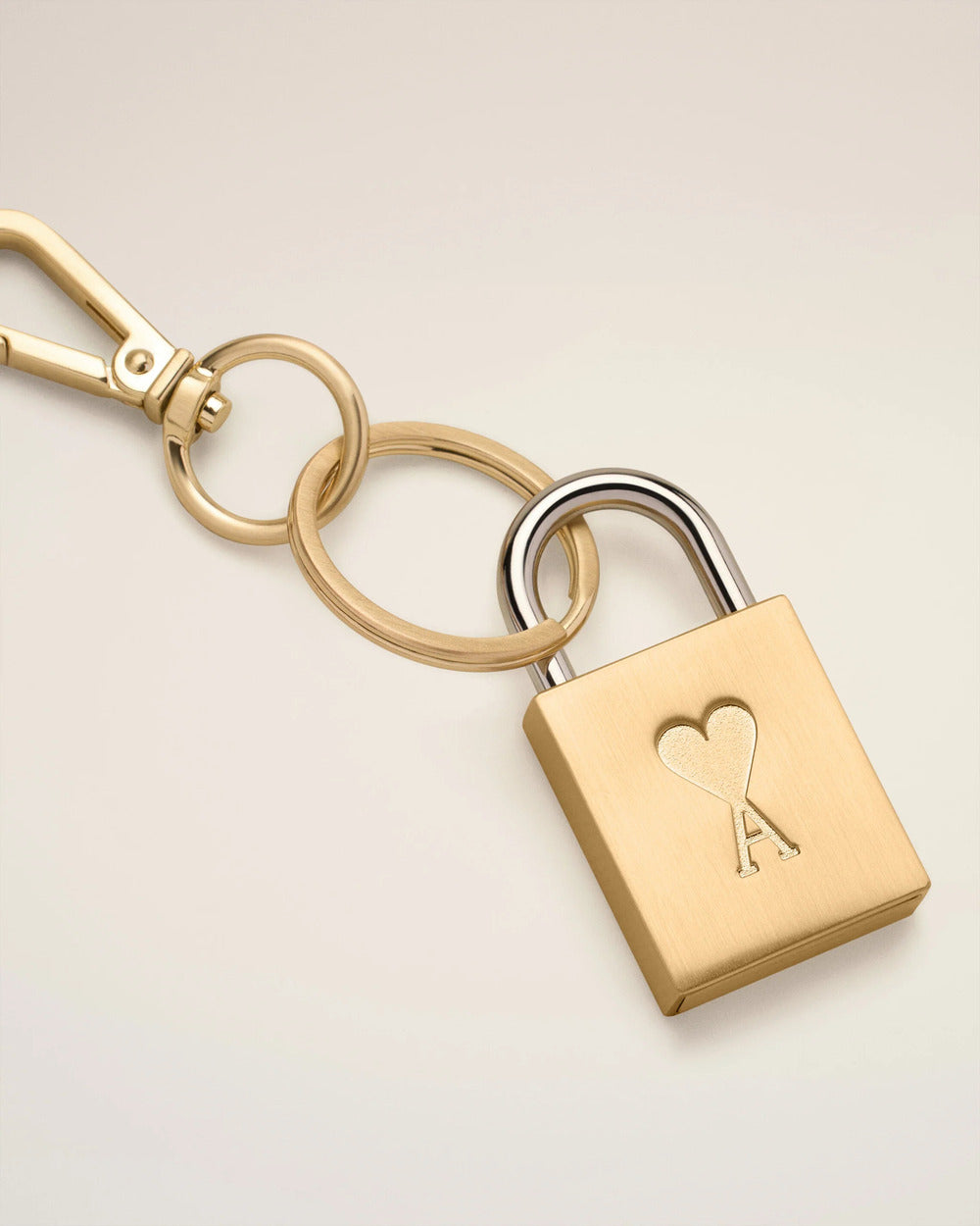 AMI - Porte Clés Cadenas Laiton Brosse