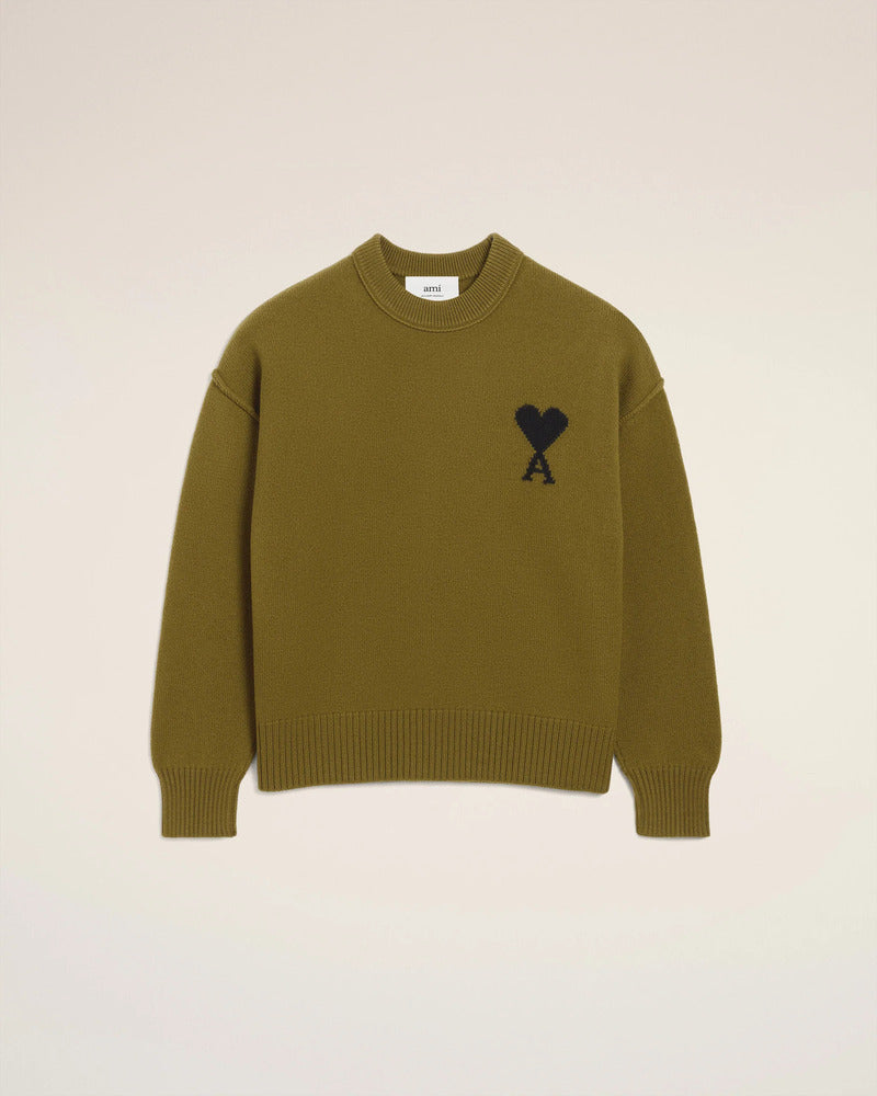 AMI - Pull Ami de Coeur Bronze/Noir