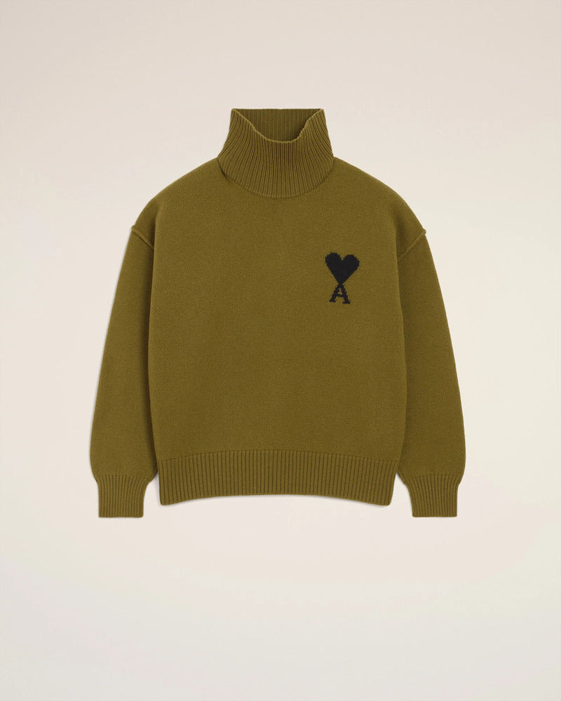 AMI - Pull cheminée Ami de Coeur Bronze Noir