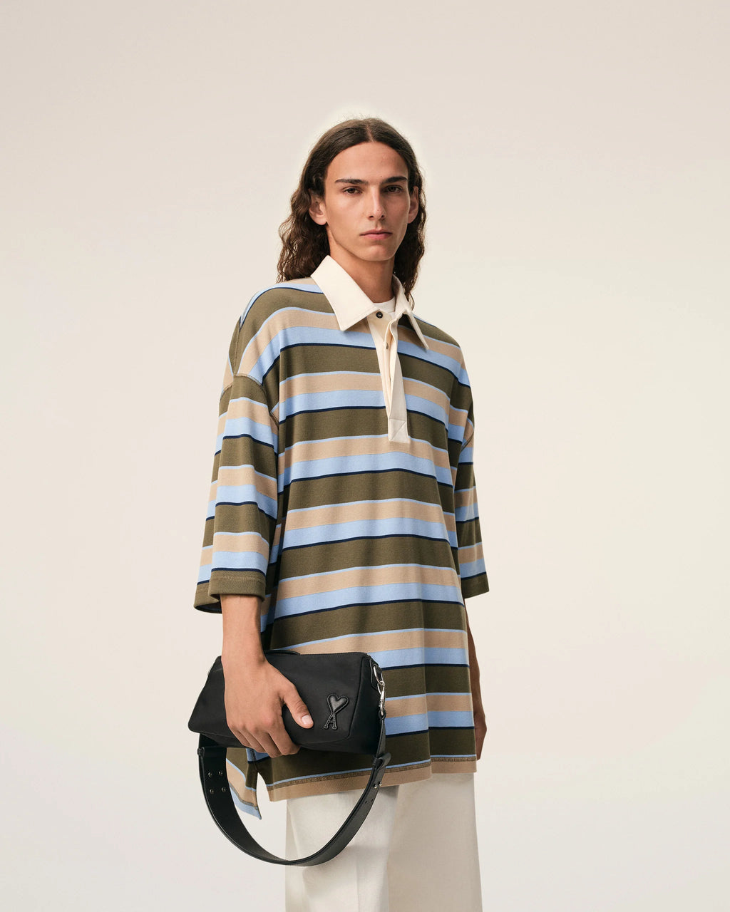 AMI - Sac Marcel en Nylon Noir
