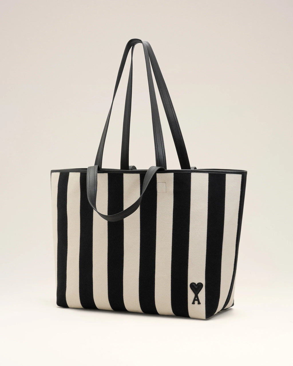 AMI - Cabas Ami de coeur Blanc et Noir