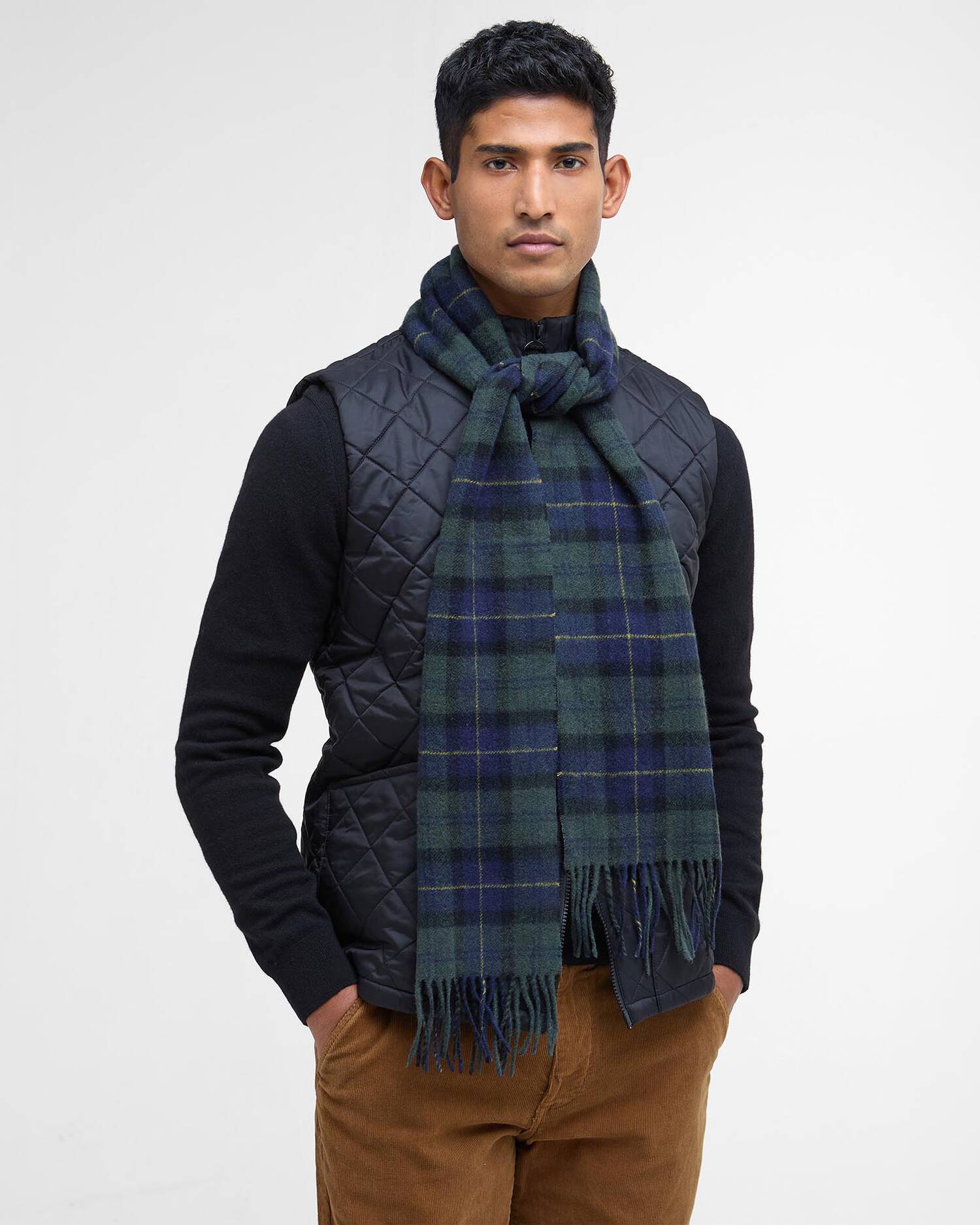 Barbour - Echarpe Tartan Lambswool Olive Night