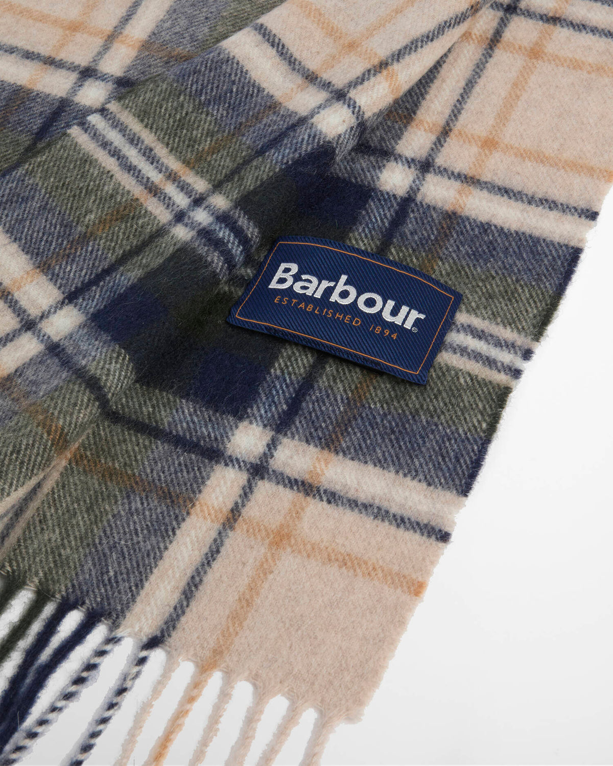 Barbour - Echarpe New Check Tartan Sand Beige Plaid