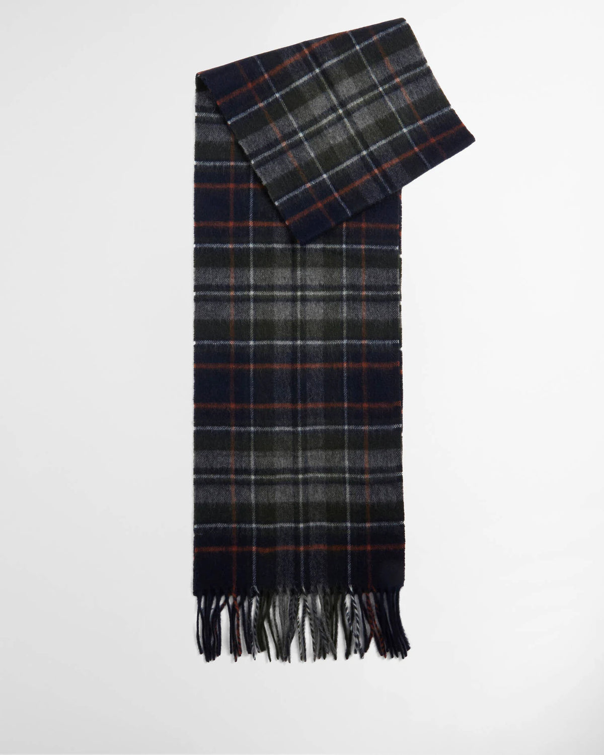 Barbour - Echarpe New Check Tartan Navy Dark Ginger