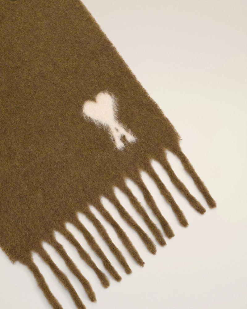 AMI - Echarpe Ami de Coeur Alpaga Noisette