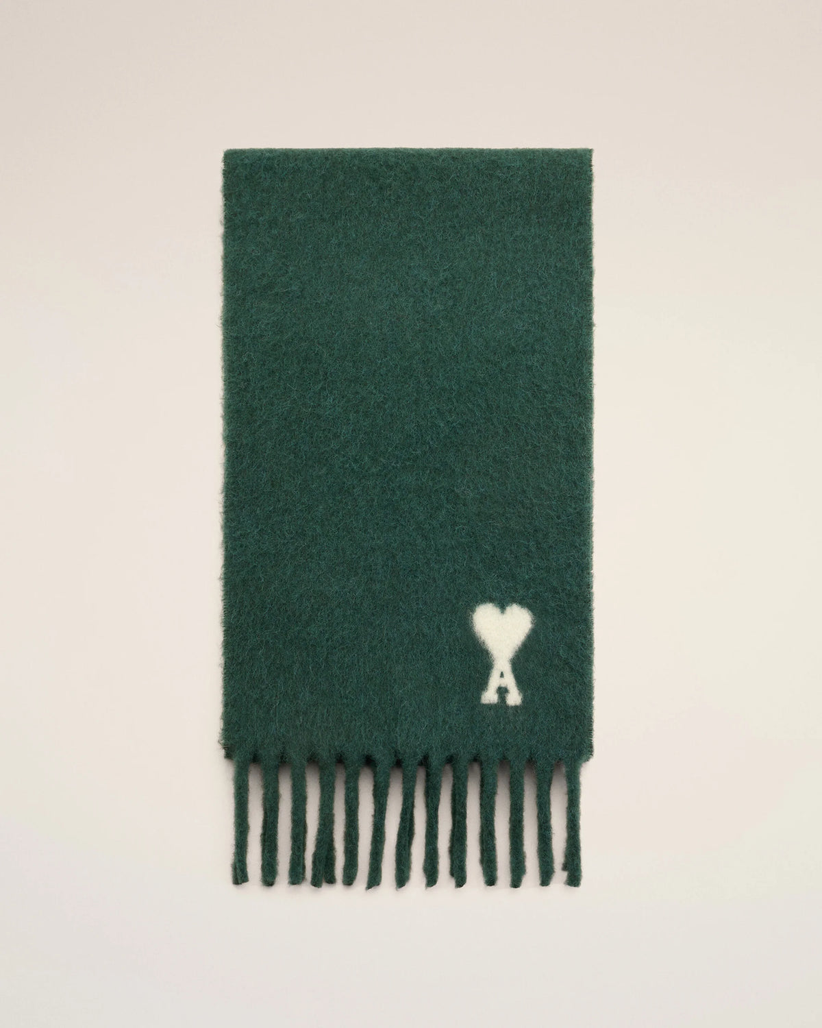 AMI - Echarpe Ami de Coeur Alpaga Vert Bouteille