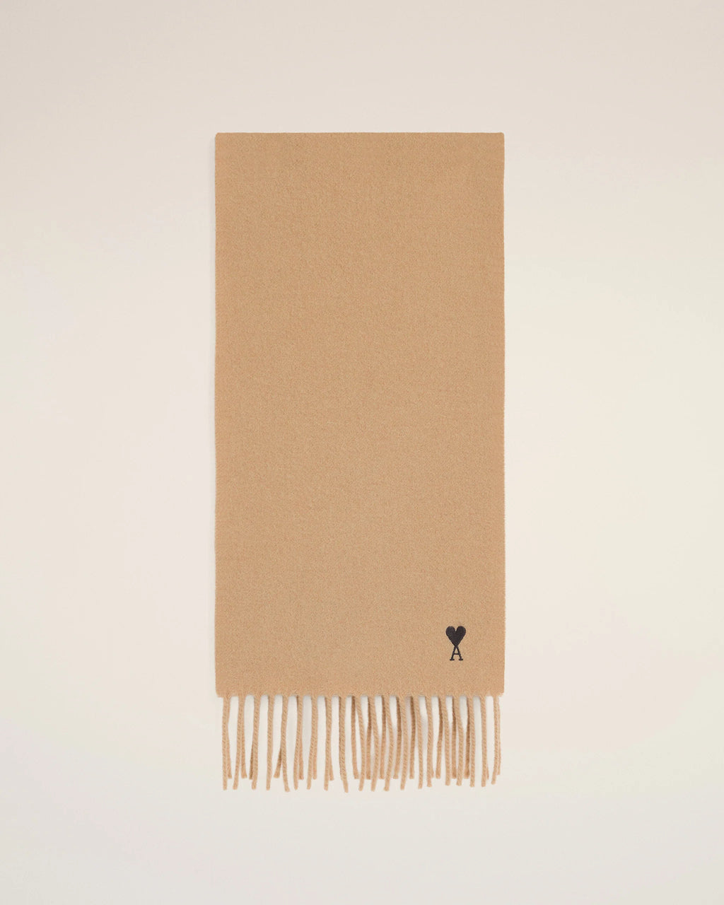AMI - Echarpe Ami de Coeur Beige Mastic