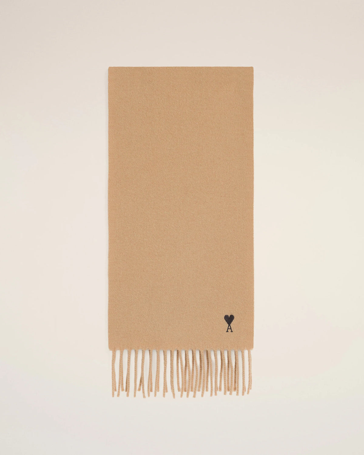 AMI - Echarpe Ami de Coeur Beige Mastic
