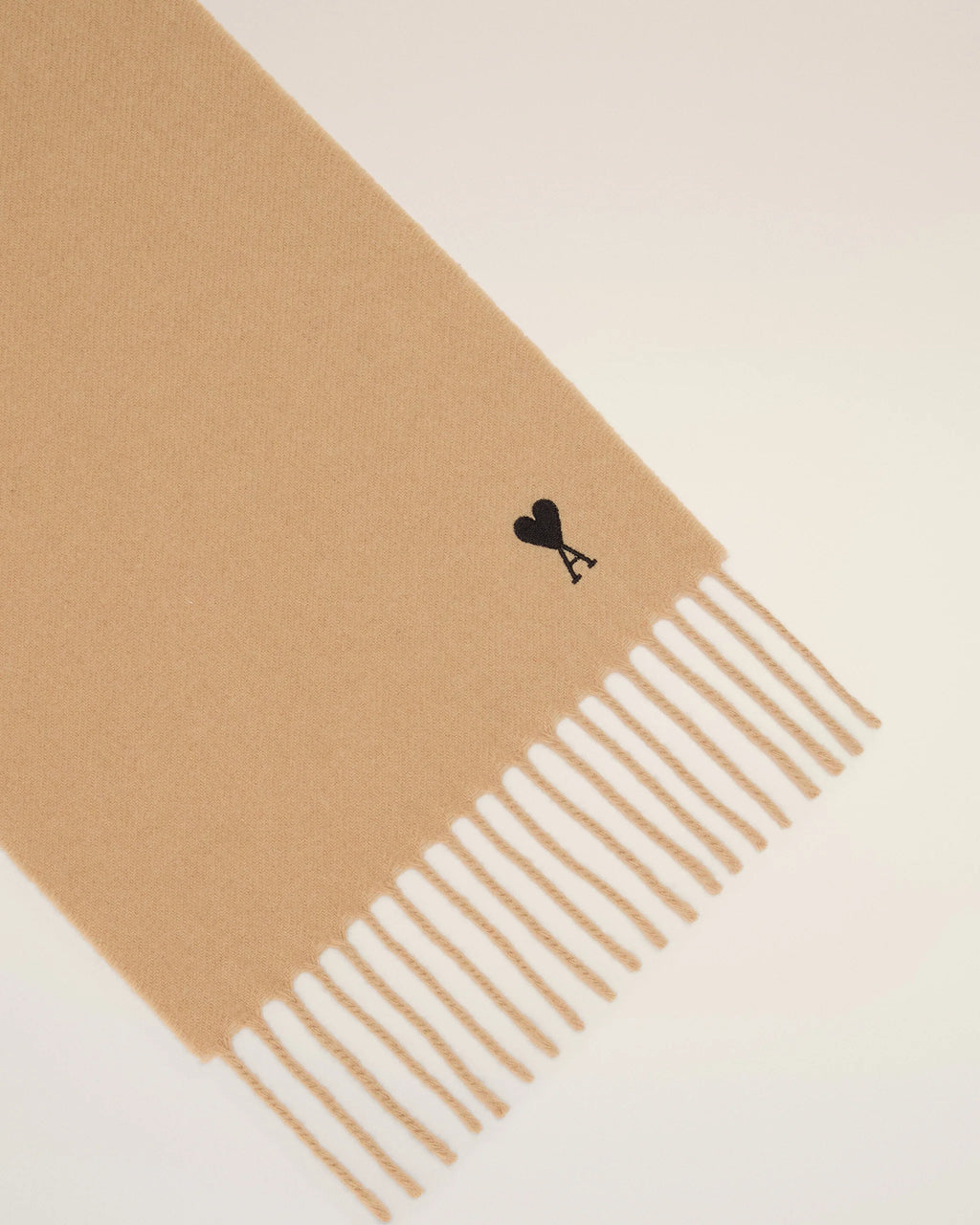 AMI - Echarpe Ami de Coeur Beige Mastic