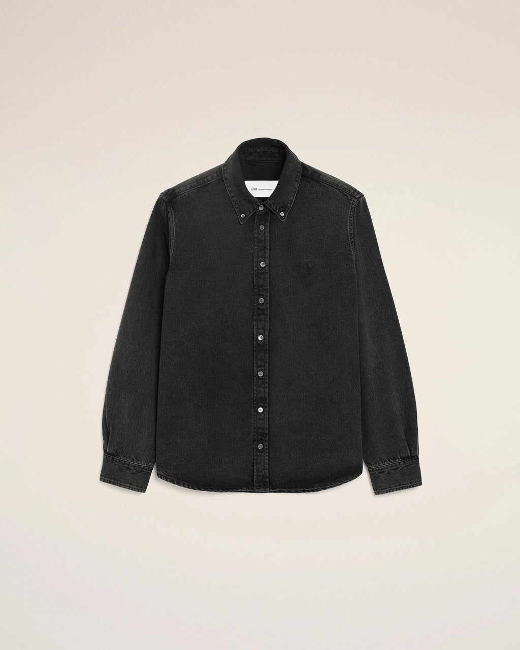AMI - Chemise Ami de coeur en Denim noir usé