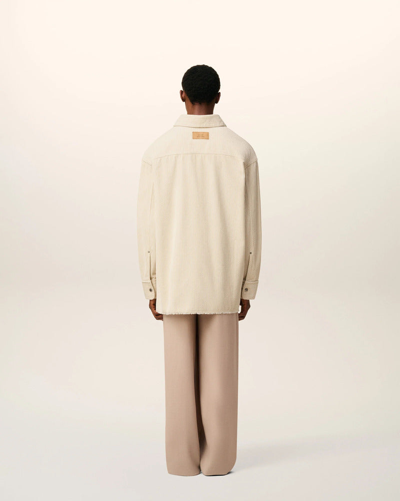 AMI - Surchemise Velours ivoire