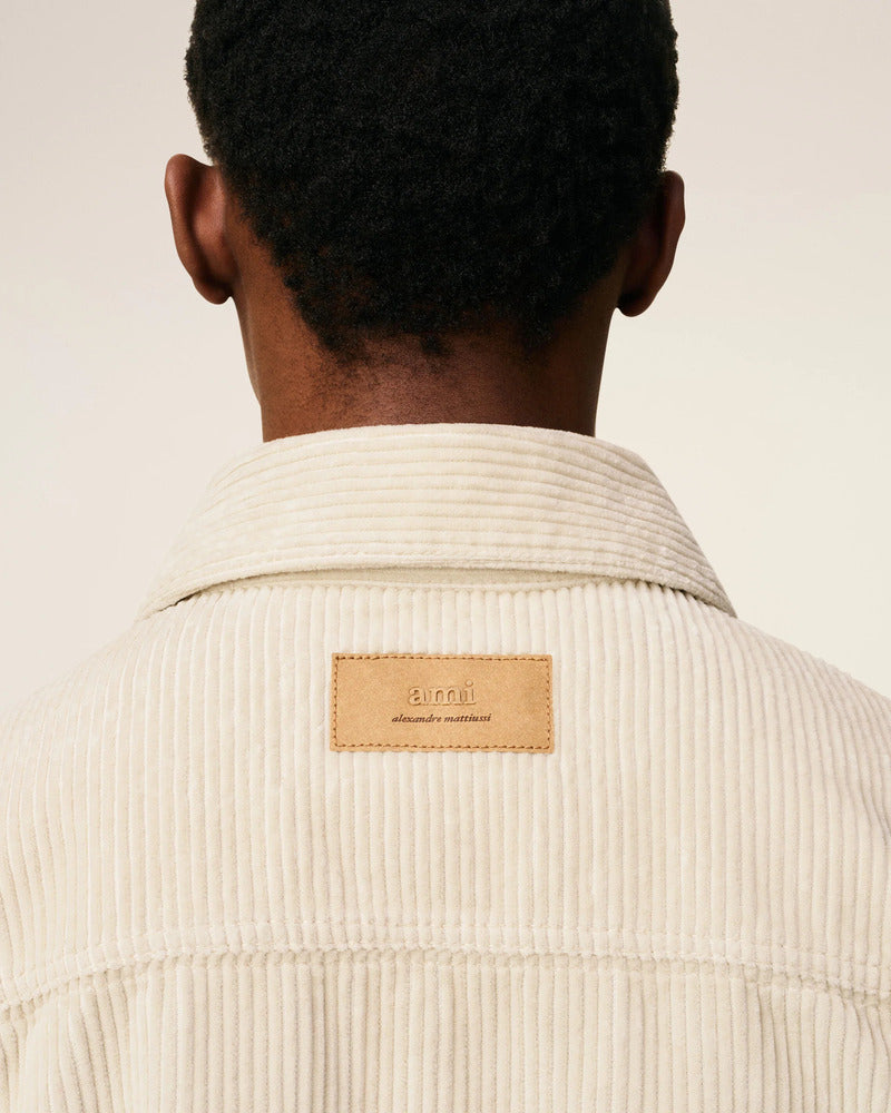 AMI - Surchemise Velours ivoire