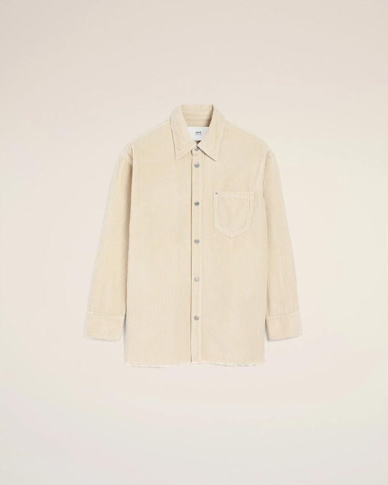 AMI - Surchemise Velours ivoire