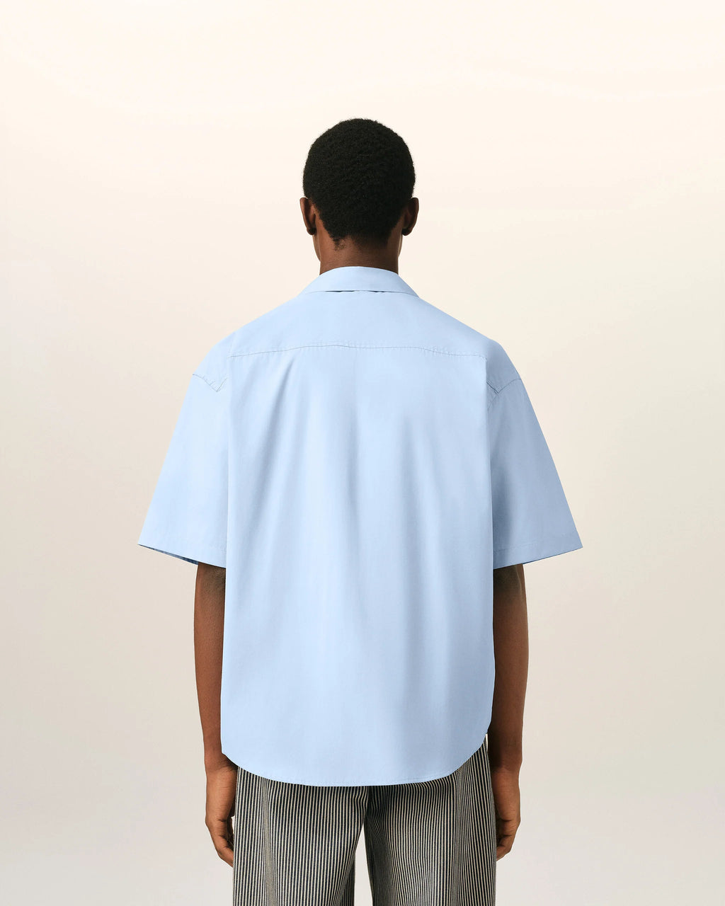 AMI - Chemise Boxy Bleu Ami de Coeur Tulipe
