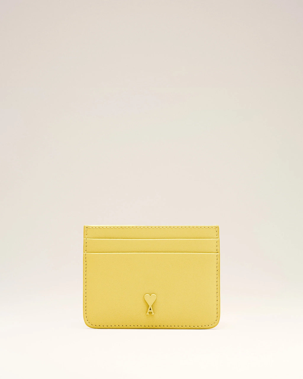 AMI - Porte-cartes Ami de coeur Jaune Pastel
