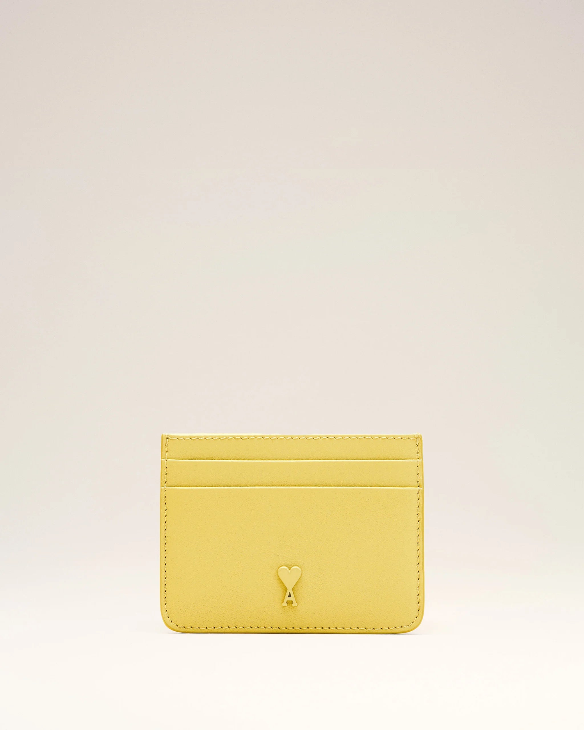 AMI - Porte-cartes Ami de coeur Jaune Pastel