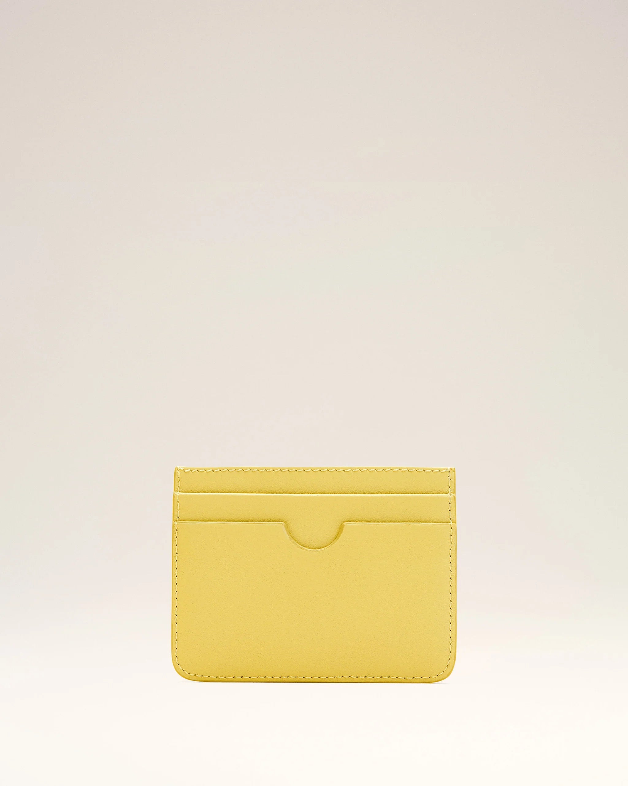 AMI - Porte-cartes Ami de coeur Jaune Pastel