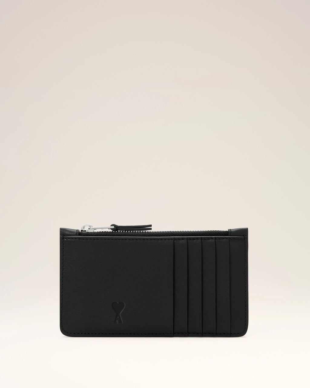 AMI - Porte-cartes Zippé Noir