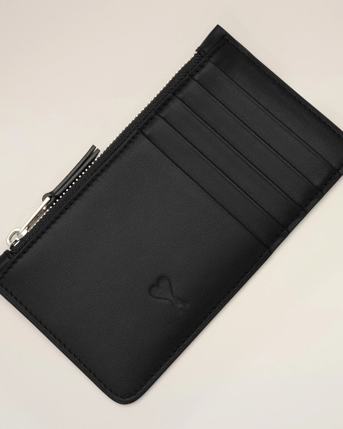 AMI - Porte-cartes Zippé Noir