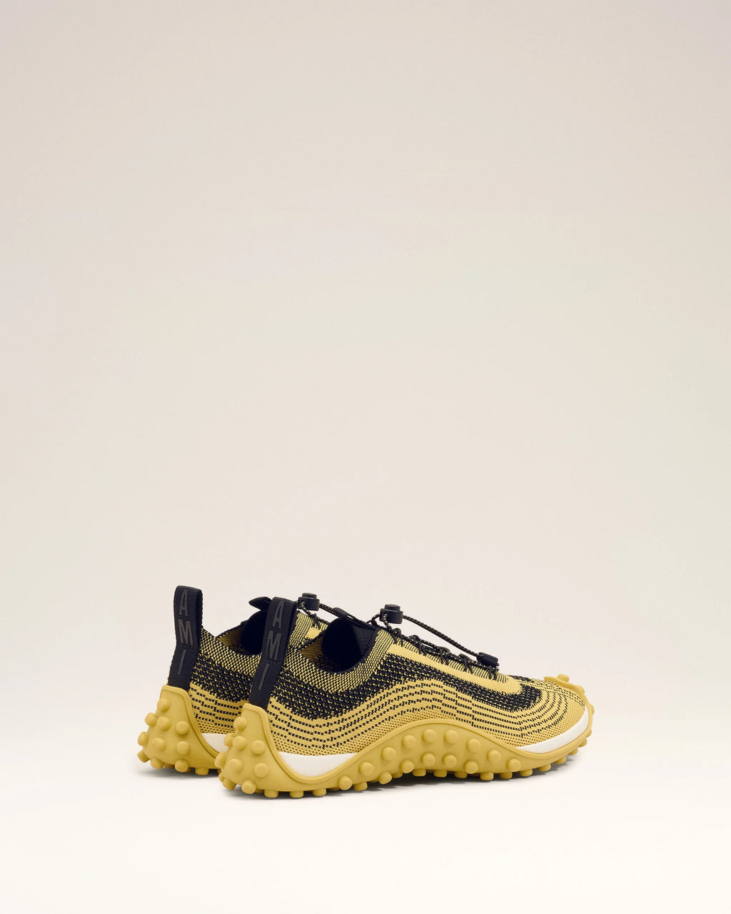 AMI - Sneakers Mirage Jaune en Maille