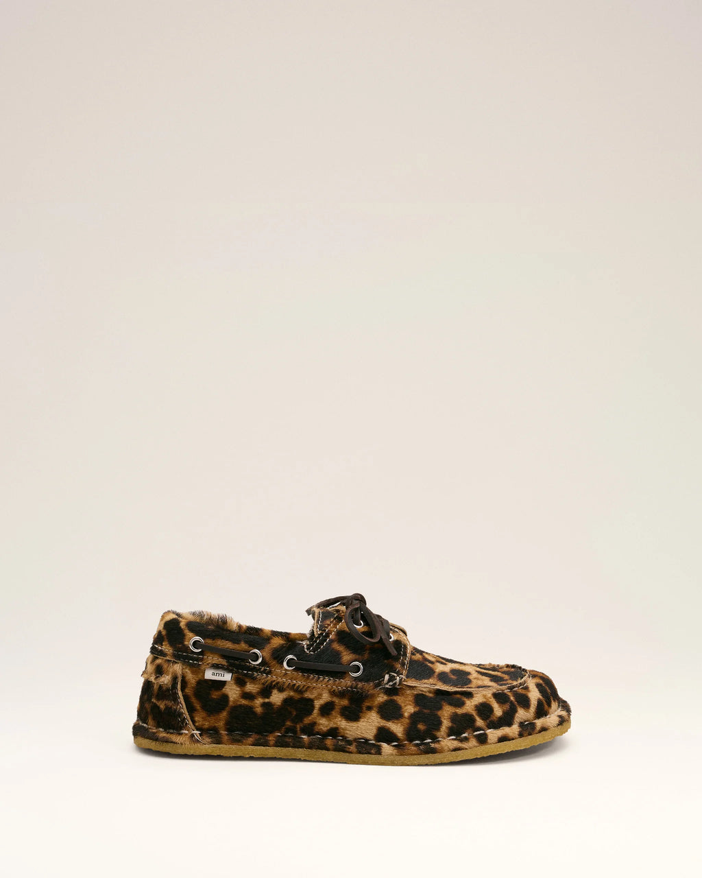 AMI - Chaussures bateau imprimé Léopard