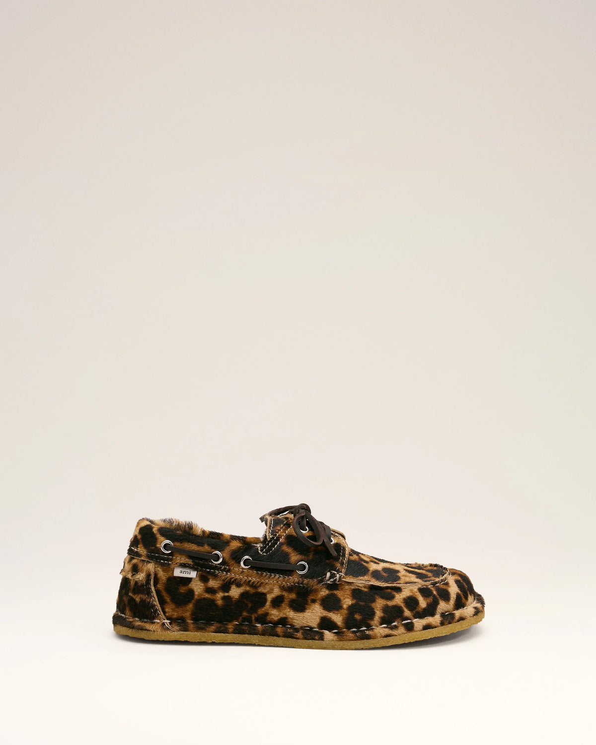 AMI - Chaussures bateau imprimé Léopard