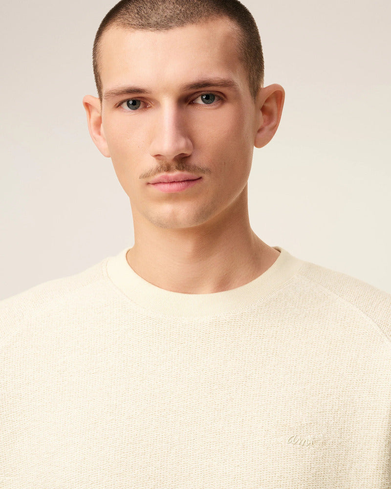 AMI - Sweat col rond Ivoire
