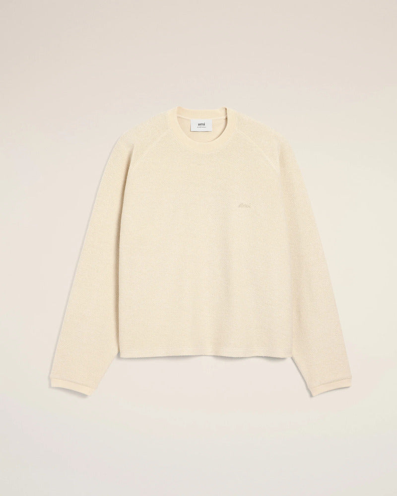 AMI - Sweat col rond Ivoire