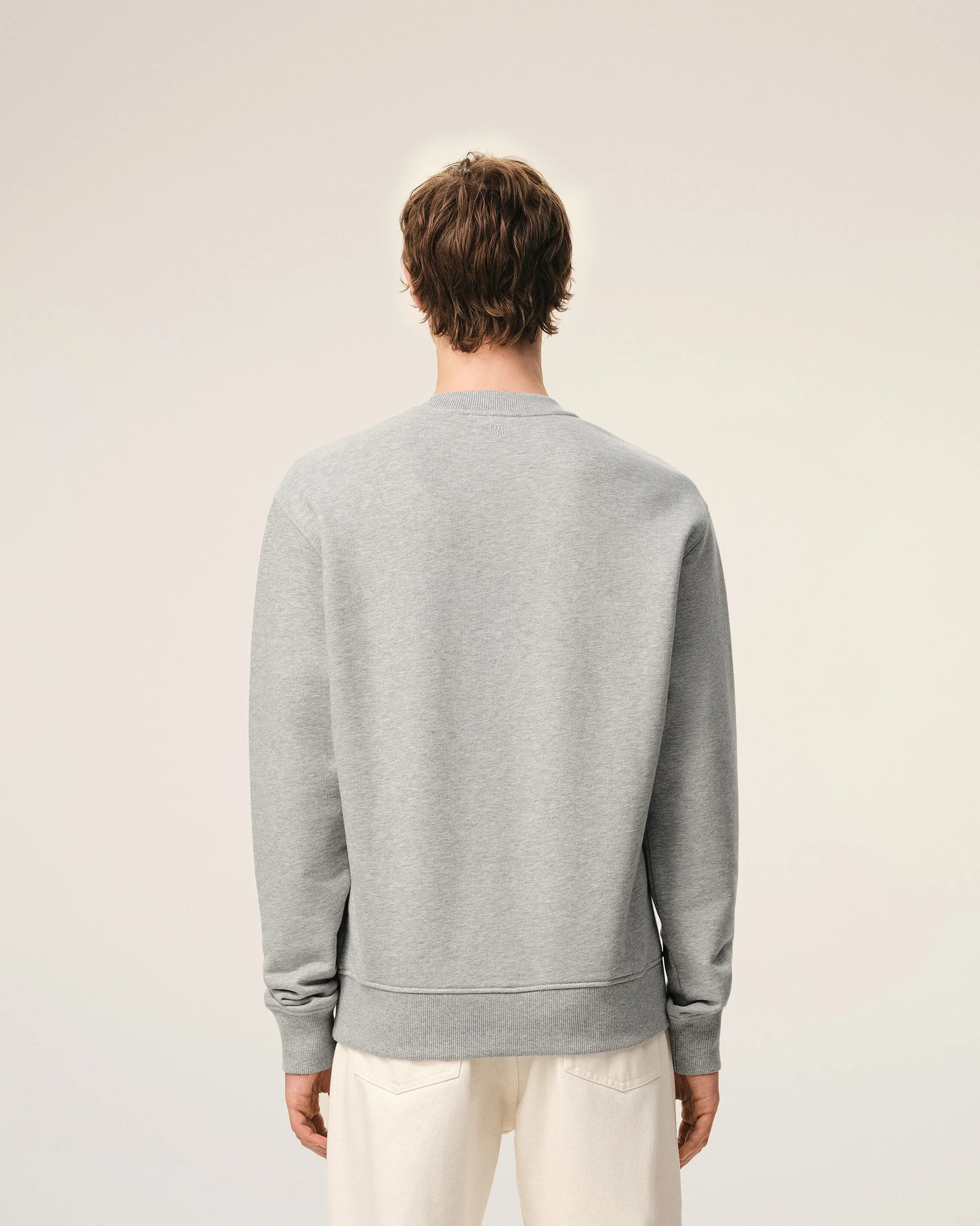 AMI - Sweatshirt Ami de Coeur Crochet Gris