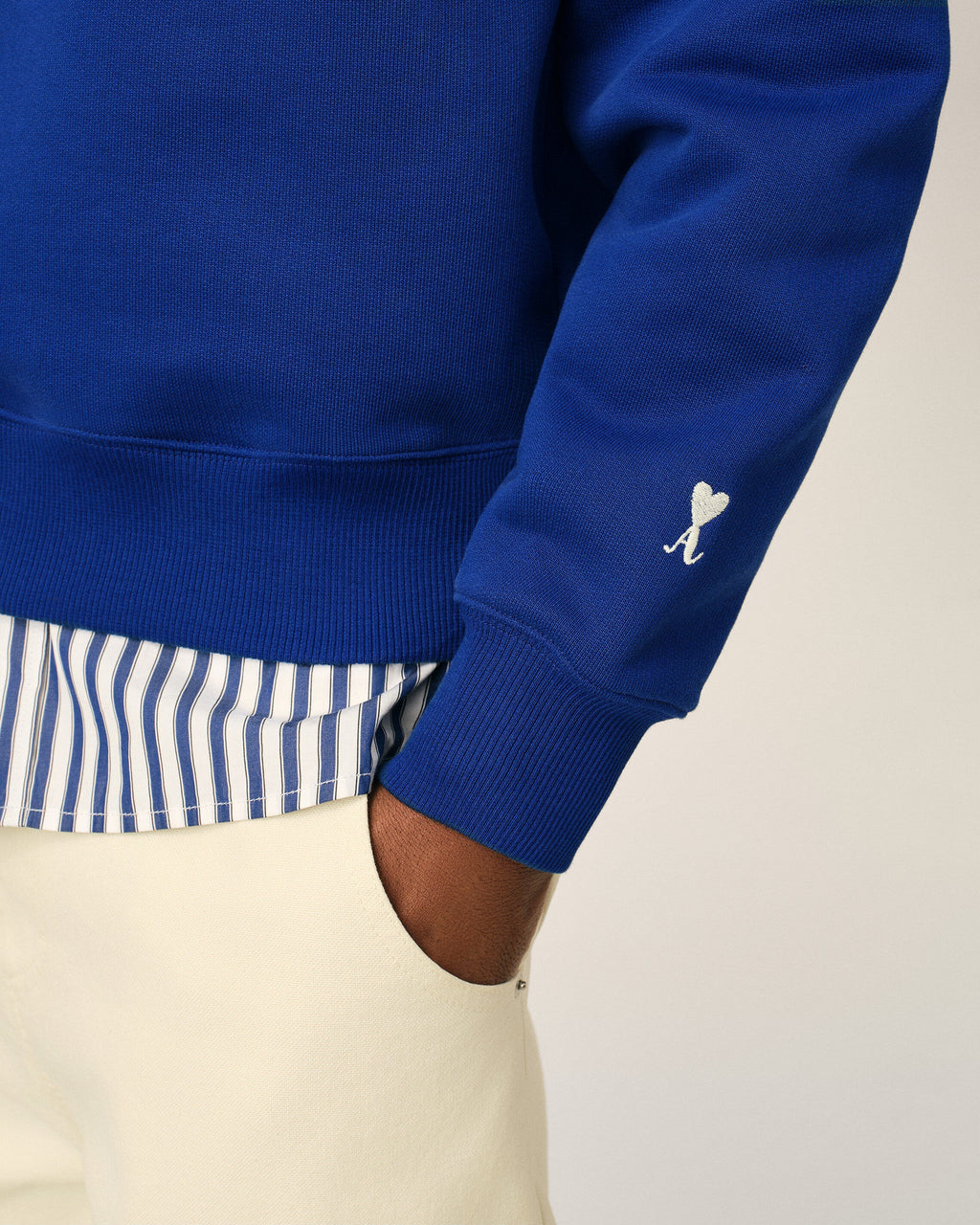 AMI - Sweat Zippé Thank you For Being a Friend Royal Blue
