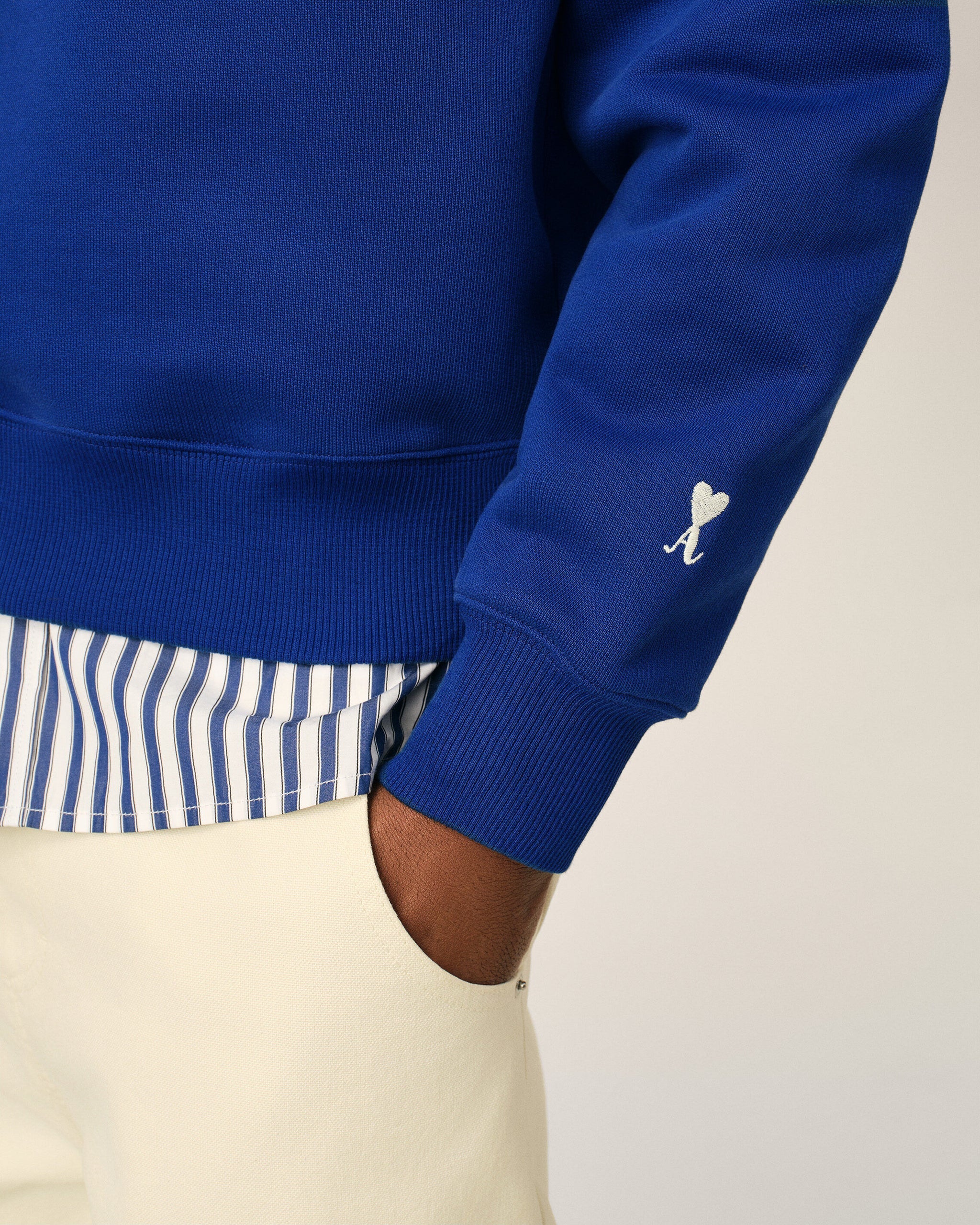 AMI - Sweat Zippé Thank you For Being a Friend Royal Blue