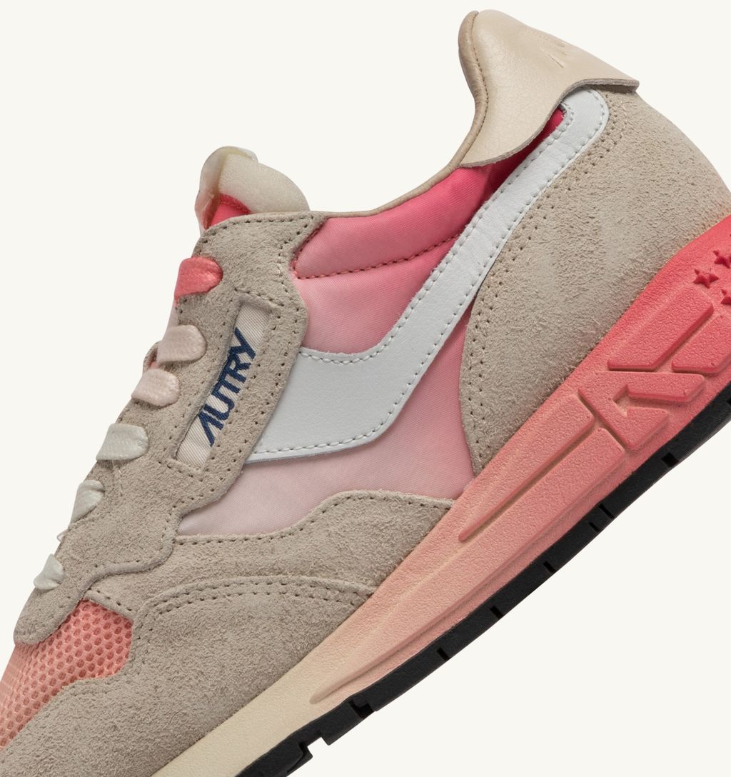 AUTRY - Basket Reelwind Nylon/Suede/leather Coral Pradise/Wife