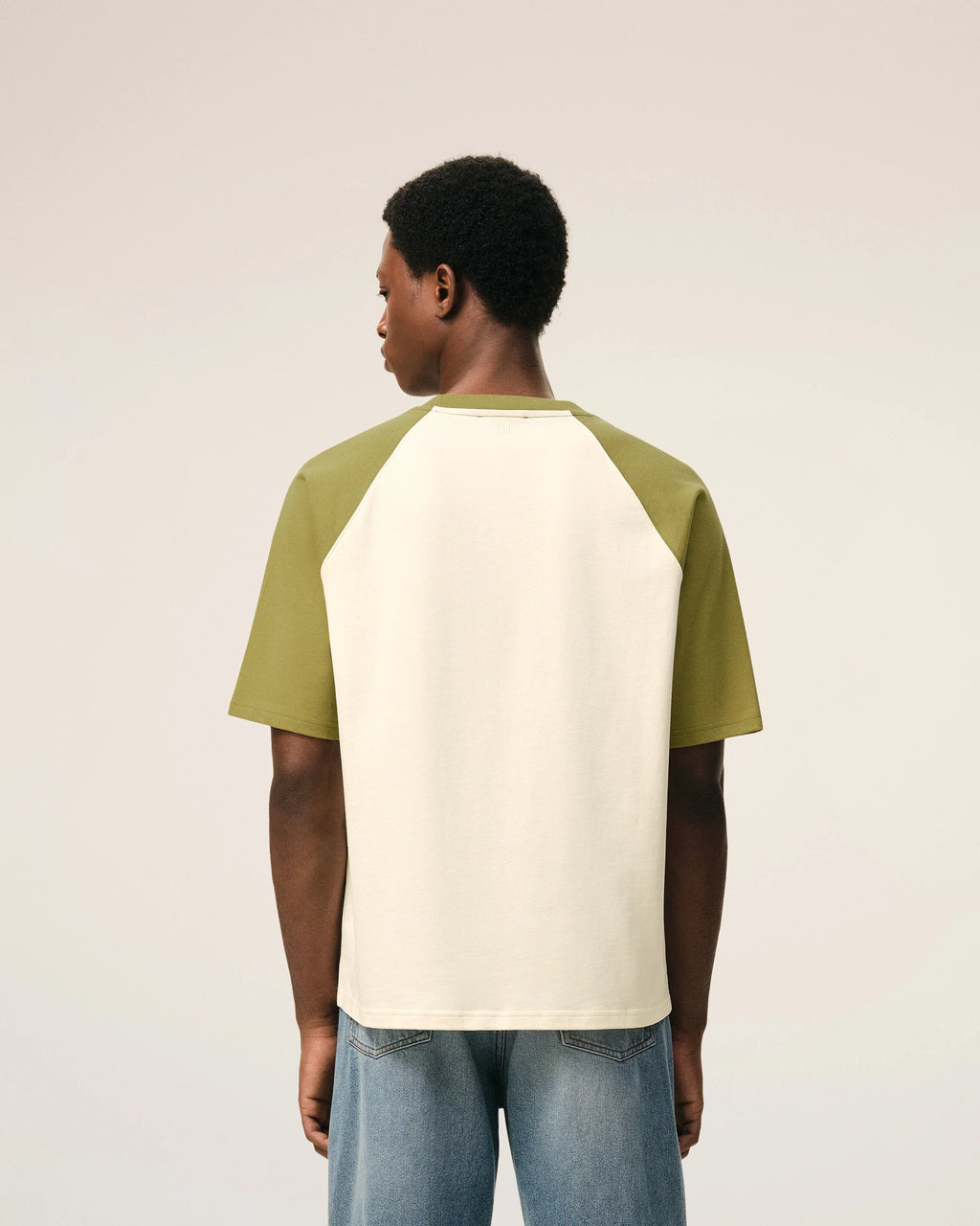 AMI - T-shirt Ami de coeur en crochet Blanc et Vert
