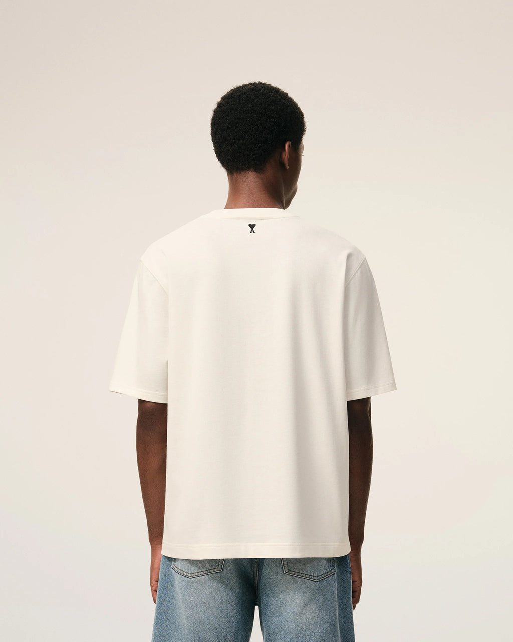 AMI - T-shirt Imprimé Ami Héritage Blanc Créme
