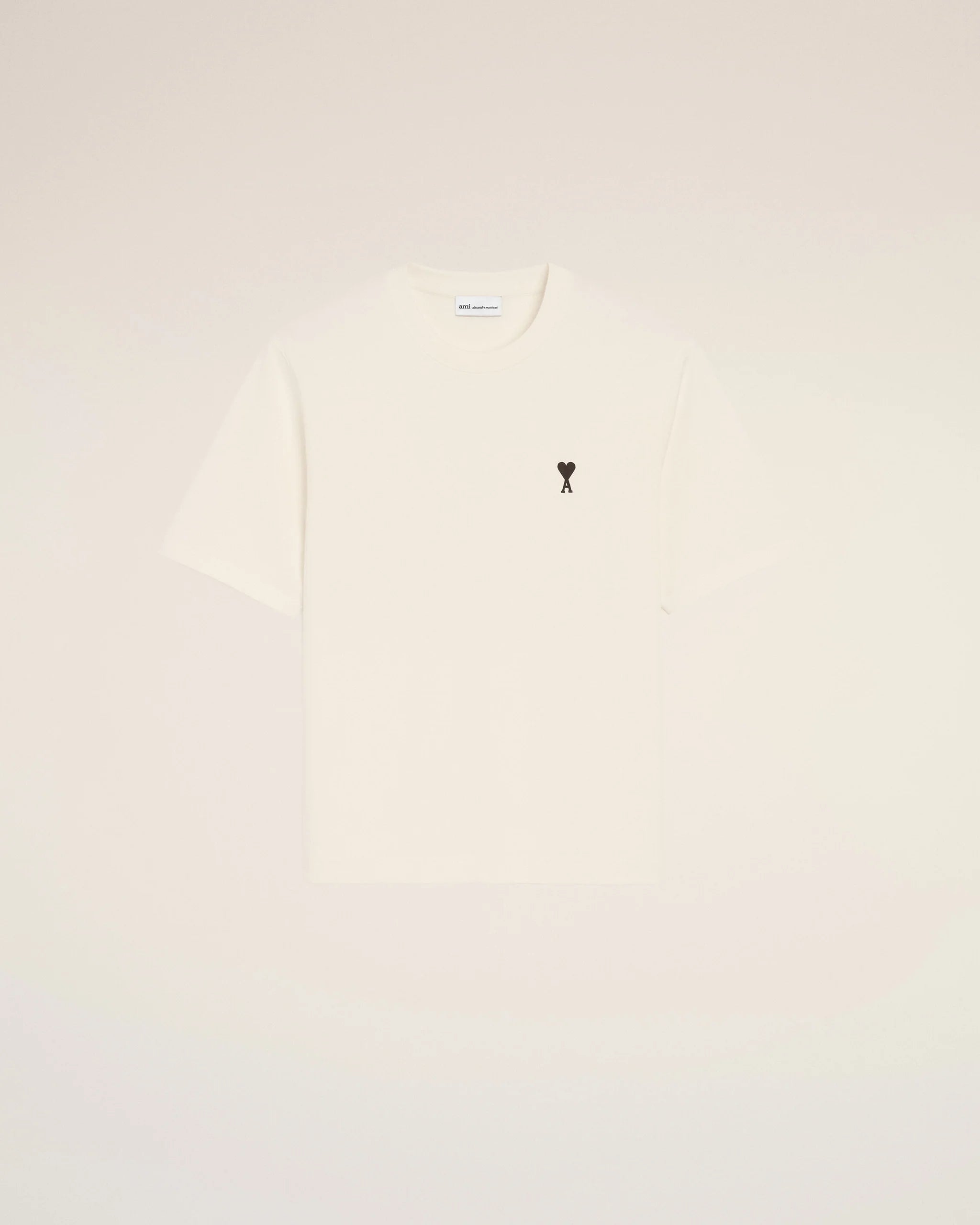 AMI - T-shirt Imprimé Place des Victoire Blanc Crème