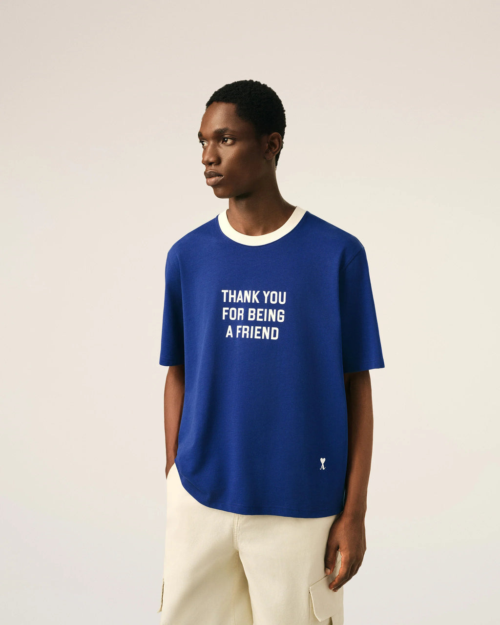 AMI - T-shirt Thank Your for Being A Friend Ami Royal Blue