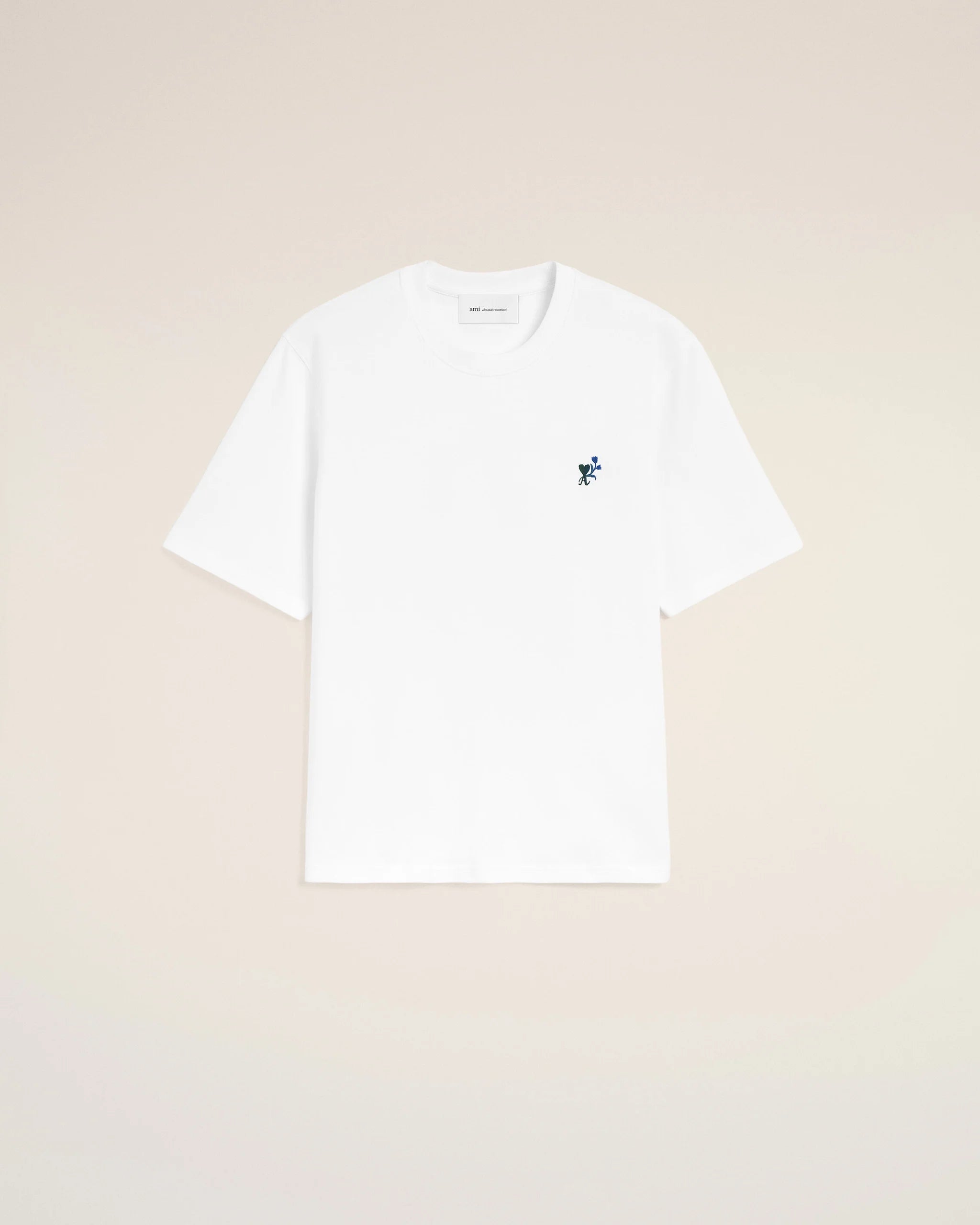 AMI - T-shirt Ami de Coeur Tulipe Blanc