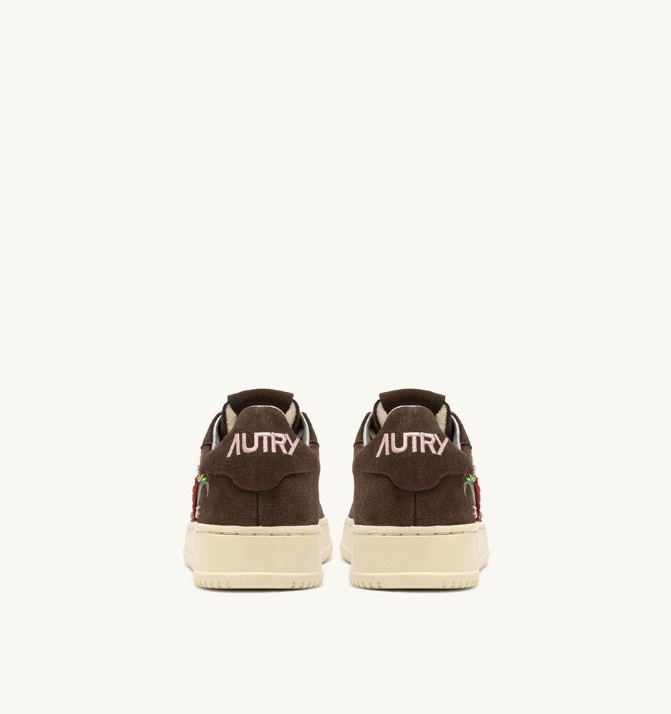 AUTRY - Basket Dallas Floral en Daim Marron