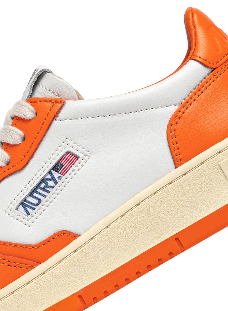 AUTRY - Basket Medalist Low Bicolor White/Pr Orange
