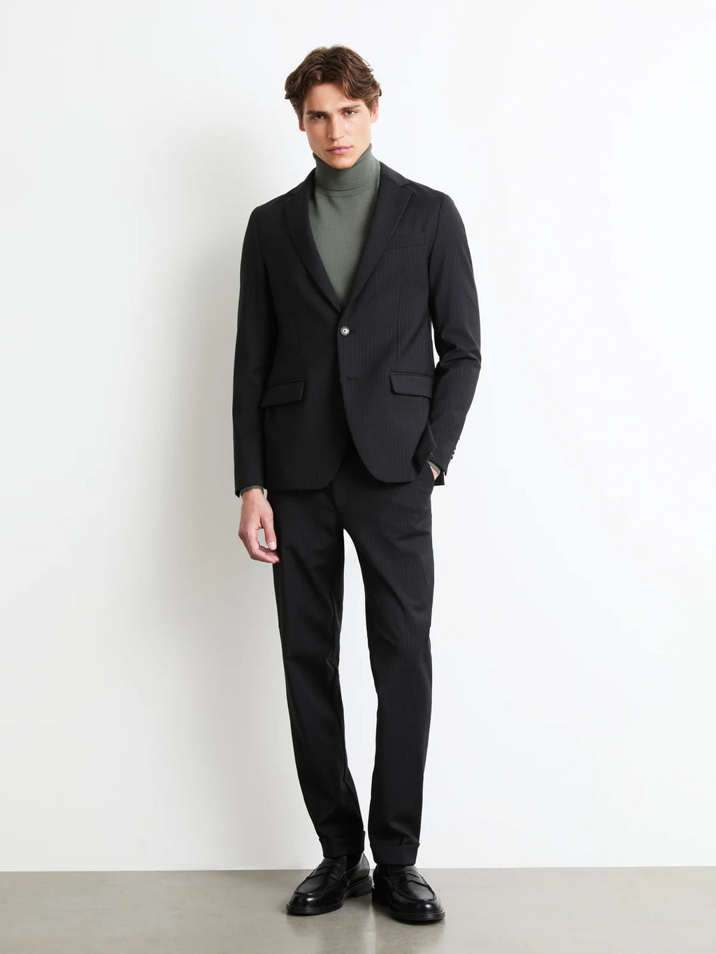 RRD - Blazer Jacwool 3D Diamond Shape Black Fancy